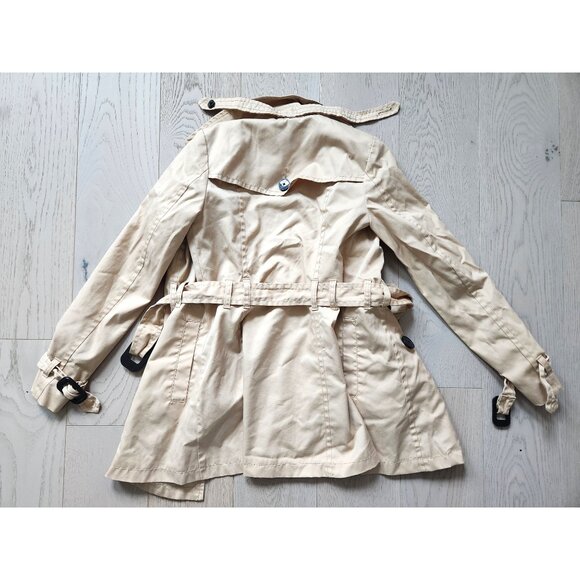 H&M Double Breasted Trench Coat - Khaki Sz 2 - Picture 2 of 8